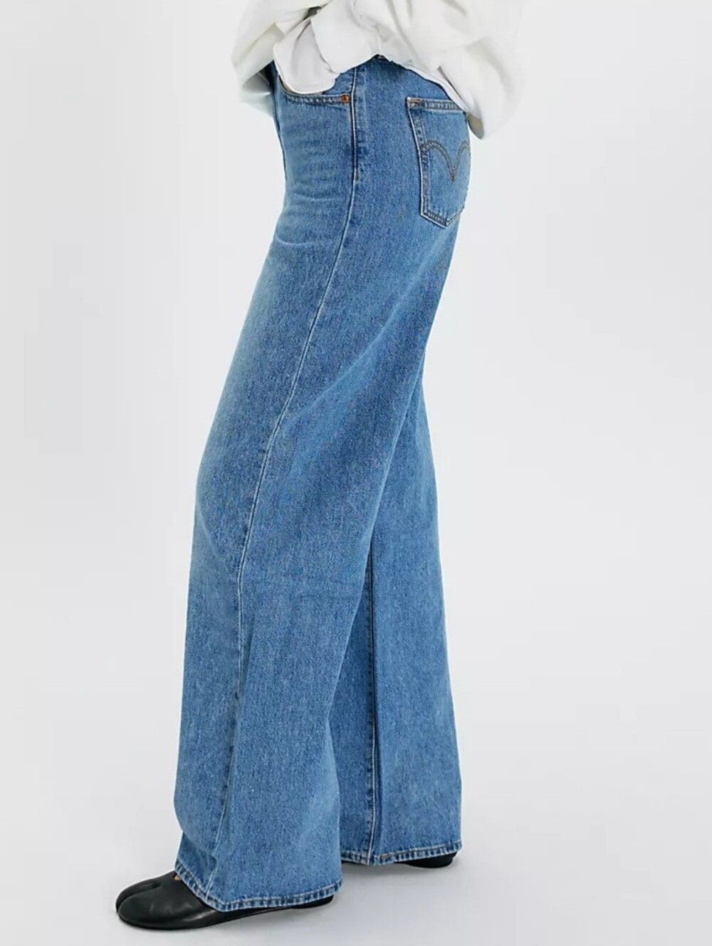 Levi's Premium Ribcage Wide Leg Jeans Free People 29 Waist - Picture 6 of 16